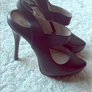 Gunmetal black high heels